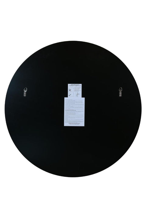 Round Circular Antiqued Mirror with Polished Edge on Black Backing 39"x39" (100x100CM)