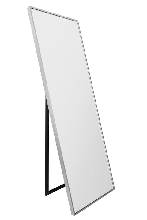 Silver Aluminium Edged Cheval Mirror 67" X 23" (170CM X 58CM)