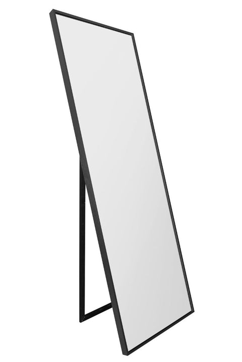 Black Aluminium Edged Cheval Mirror 67" X 23" (170CM X 58CM)