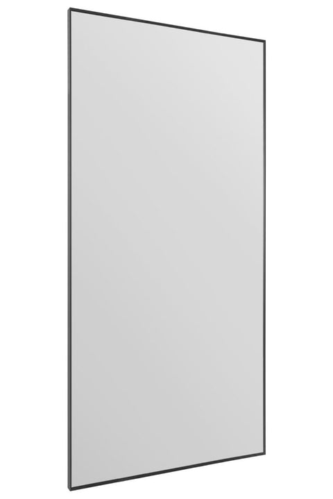 Black Aluminium Edged Wall Mirror 79" X 39" (200CM X 100CM)