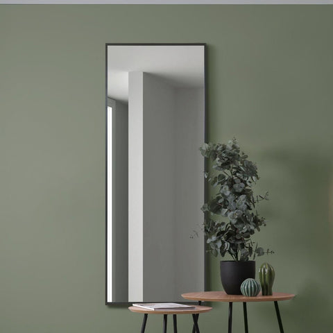 Black Aluminium Edged Wall Mirror 4ft11 X 2ft (150CM X 60CM)